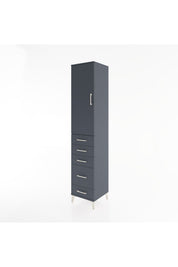 Hyperion Dolap 2 Raflı 5 Çekmeceli Tek Askılı 44x44x221 Antrasit-Antrasit