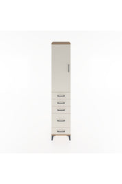 Hyperion Dolap 2 Raflı 5 Çekmeceli Tek Askılı 44x44x221 Çam-Aytaşı