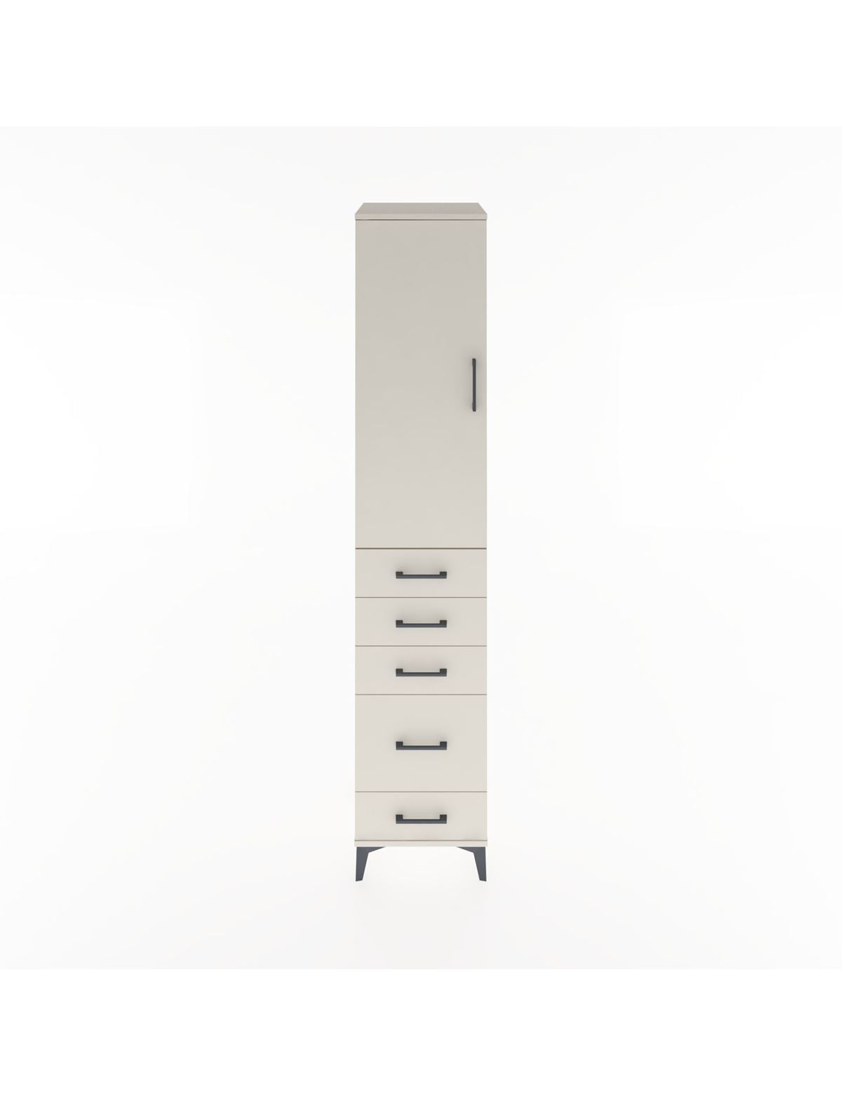 Hyperion Dolap 3 Raflı 5 Çekmeceli Tek Kapaklı 44x44x221 Aytaşı-Aytaşı