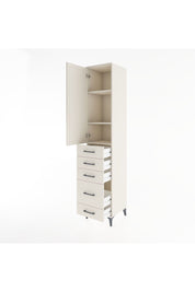 Hyperion Dolap 3 Raflı 5 Çekmeceli Tek Kapaklı 44x44x221 Aytaşı-Aytaşı