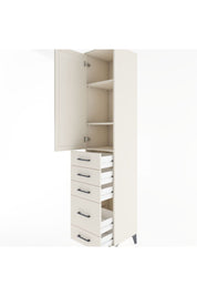 Hyperion Dolap 3 Raflı 5 Çekmeceli Tek Kapaklı 44x44x221 Aytaşı-Aytaşı