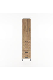 Hyperion Dolap 3 Raflı 5 Çekmeceli Tek Kapaklı 44x44x221 Aytaşı-Çam