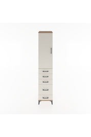 Hyperion Dolap 3 Raflı 5 Çekmeceli Tek Kapaklı 44x44x221 Çam-Aytaşı