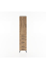 Hyperion Dolap 2 Raflı 5 Çekmeceli Tek Askılı 44x44x221 Aytaşı-Çam