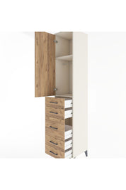 Hyperion Dolap 2 Raflı 5 Çekmeceli Tek Askılı 44x44x221 Aytaşı-Çam