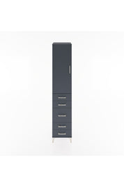 Hyperion Dolap 2 Raflı 5 Çekmeceli Tek Askılı 44x44x221 Antrasit-Antrasit