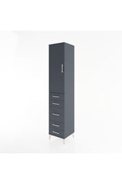 Hyperion Dolap 2 Raflı 5 Çekmeceli Tek Askılı 44x44x221 Antrasit-Antrasit