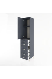 Hyperion Dolap 2 Raflı 5 Çekmeceli Tek Askılı 44x44x221 Antrasit-Antrasit