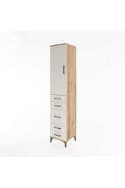 Hyperion Dolap 2 Raflı 5 Çekmeceli Tek Askılı 44x44x221 Çam-Aytaşı