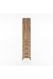 Hyperion Dolap 2 Raflı 5 Çekmeceli Tek Askılı 44x44x221 Çam-Çam