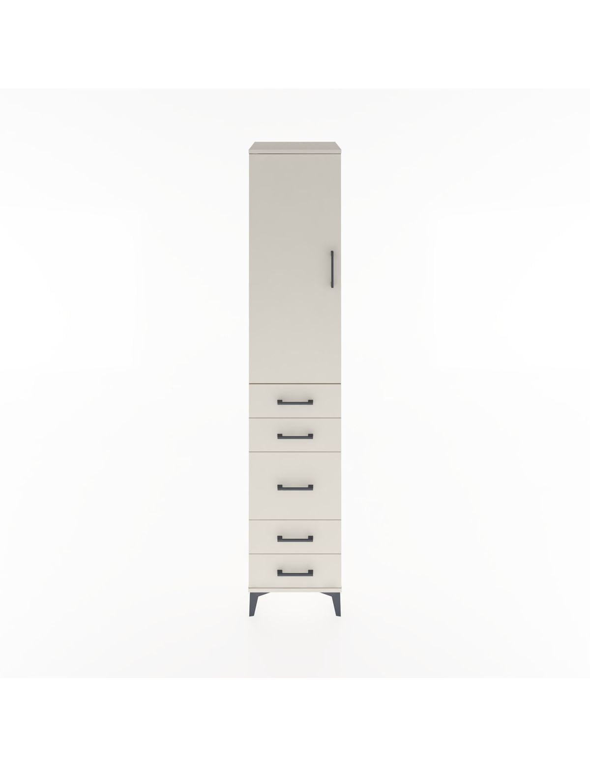 Hyperion Dolap 3 Raflı 5 Çekmeceli Tek Kapaklı 44x44x221 Aytaşı-Aytaşı