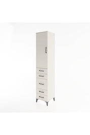 Hyperion Dolap 3 Raflı 5 Çekmeceli Tek Kapaklı 44x44x221 Aytaşı-Aytaşı