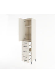 Hyperion Dolap 3 Raflı 5 Çekmeceli Tek Kapaklı 44x44x221 Aytaşı-Aytaşı