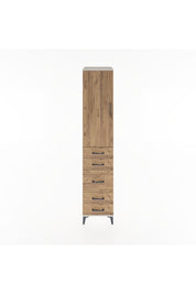 Hyperion Dolap 3 Raflı 5 Çekmeceli Tek Kapaklı 44x44x221 Aytaşı-Çam