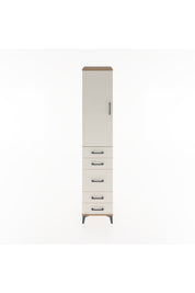 Hyperion Dolap 3 Raflı 5 Çekmeceli Tek Kapaklı 44x44x221 Çam-Aytaşı