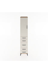 Hyperion Dolap 3 Raflı 5 Çekmeceli Tek Kapaklı 44x44x221