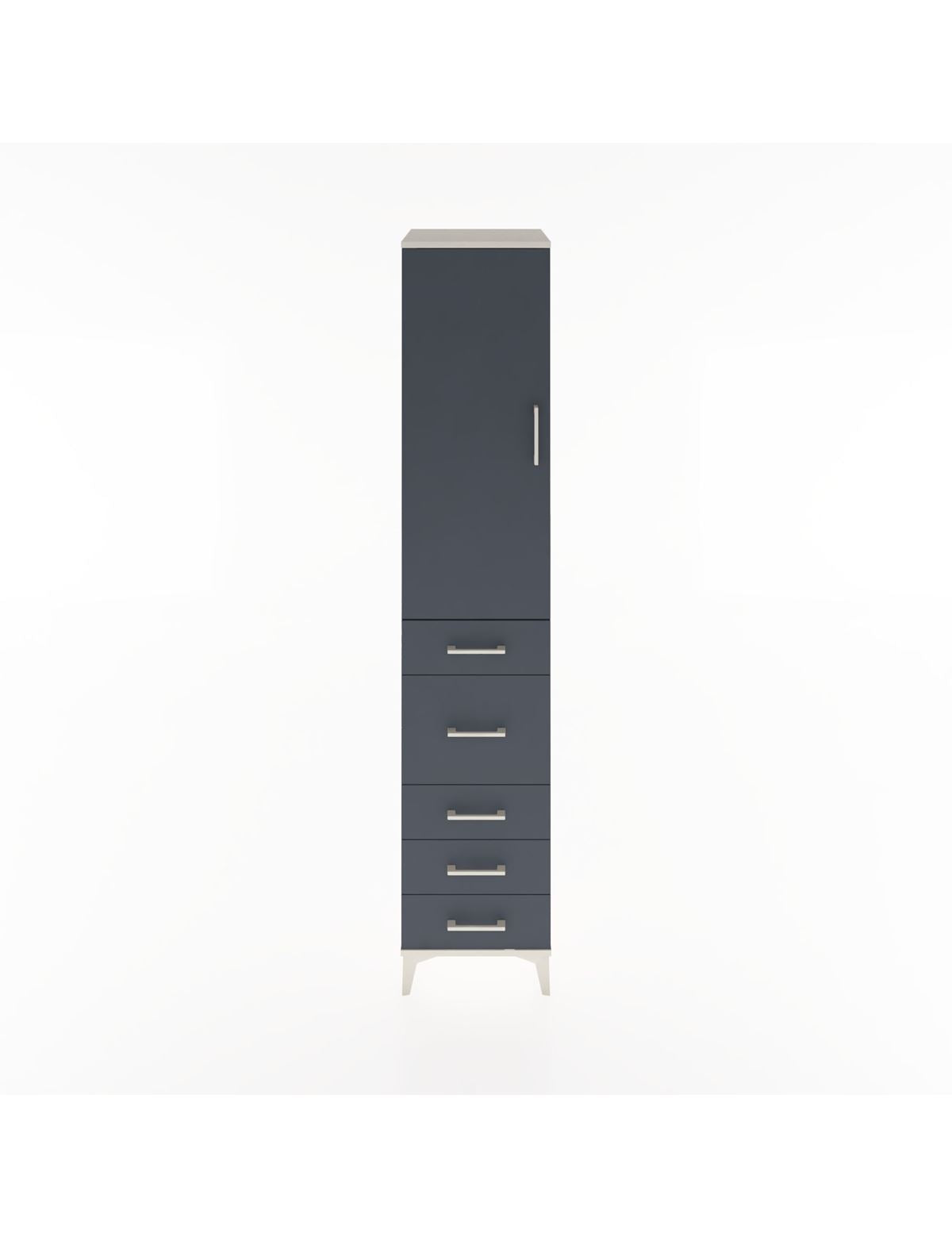 Hyperion Dolap 2 Raflı 5 Çekmeceli Tek Askılı 44x44x221 Aytaşı-Antrasit