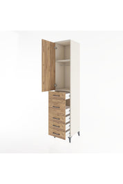 Hyperion Dolap 2 Raflı 5 Çekmeceli Tek Askılı 44x44x221 Aytaşı-Çam