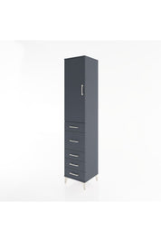 Hyperion Dolap 2 Raflı 5 Çekmeceli Tek Askılı 44x44x221 Antrasit-Antrasit