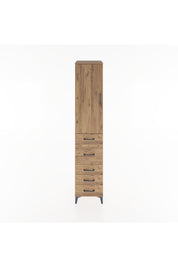 Hyperion Dolap 2 Raflı 5 Çekmeceli Tek Askılı 44x44x221 Çam-Çam