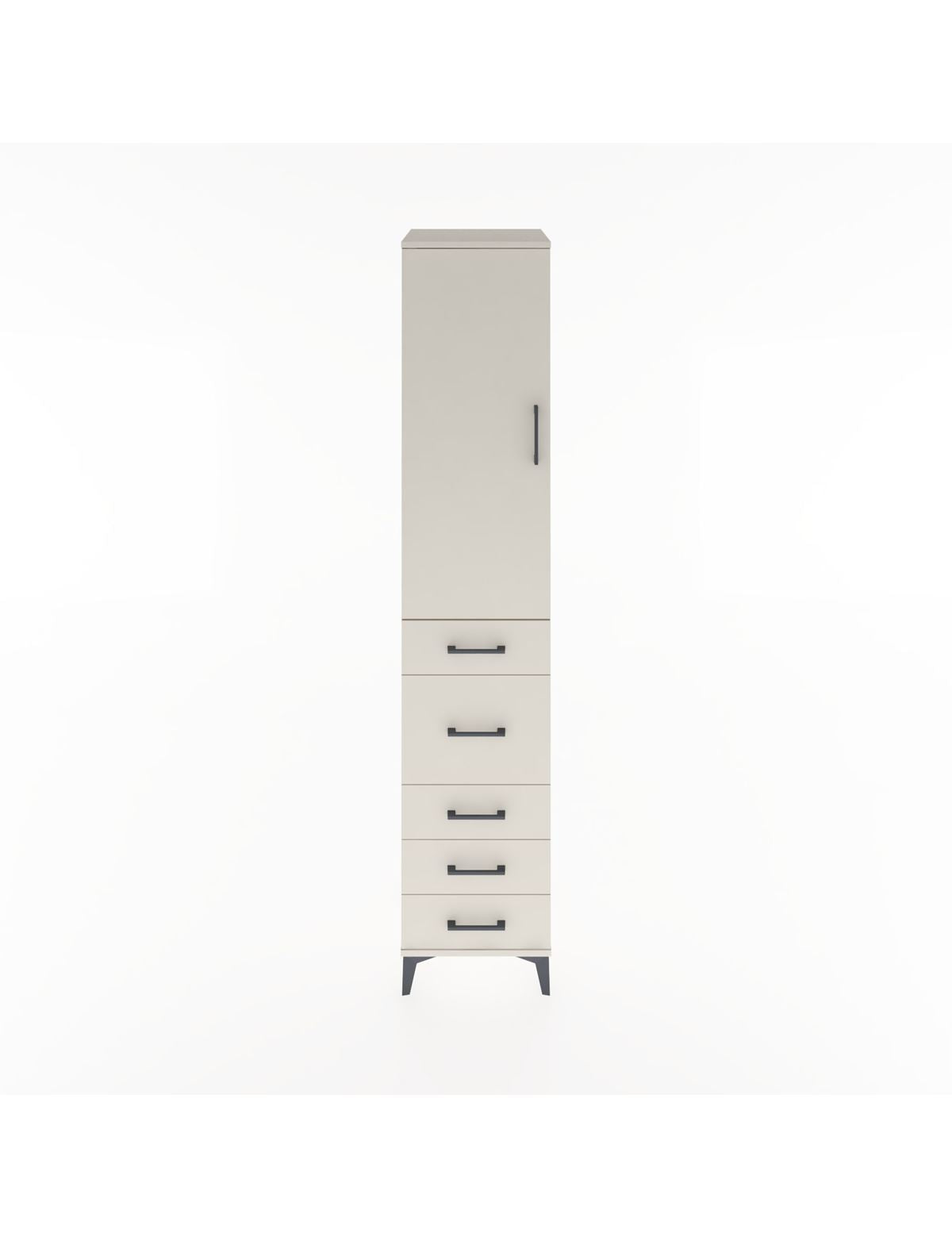 Hyperion Dolap 3 Raflı 5 Çekmeceli Tek Kapaklı 44x44x221 Aytaşı-Aytaşı