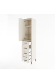 Hyperion Dolap 3 Raflı 5 Çekmeceli Tek Kapaklı 44x44x221 Aytaşı-Aytaşı