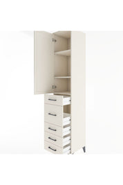 Hyperion Dolap 3 Raflı 5 Çekmeceli Tek Kapaklı 44x44x221 Aytaşı-Aytaşı