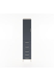 Hyperion Dolap 3 Raflı 5 Çekmeceli Tek Kapaklı 44x44x221 Aytaşı-Antrasit