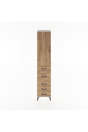 Hyperion Dolap 3 Raflı 5 Çekmeceli Tek Kapaklı 44x44x221 Aytaşı-Çam