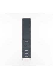 Hyperion Dolap 3 Raflı 5 Çekmeceli Tek Kapaklı 44x44x221 Antrasit-Antrasit