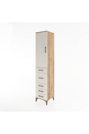 Hyperion Dolap 3 Raflı 5 Çekmeceli Tek Kapaklı 44x44x221 Çam-Aytaşı