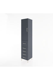 Hyperion Dolap 2 Raflı 5 Çekmeceli Tek Askılı 44x44x221 Antrasit-Antrasit