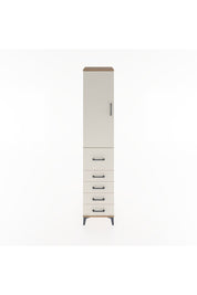 Hyperion Dolap 2 Raflı 5 Çekmeceli Tek Askılı 44x44x221 Çam-Aytaşı