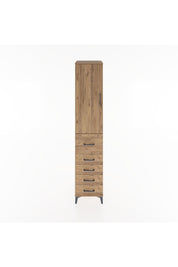 Hyperion Dolap 2 Raflı 5 Çekmeceli Tek Askılı 44x44x221 Çam-Çam