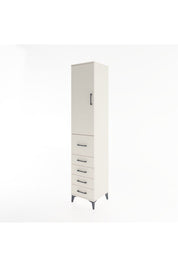 Hyperion Dolap 3 Raflı 5 Çekmeceli Tek Kapaklı 44x44x221 Aytaşı-Aytaşı