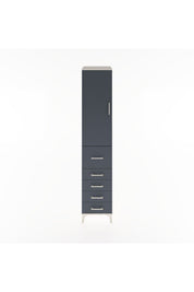 Hyperion Dolap 3 Raflı 5 Çekmeceli Tek Kapaklı 44x44x221 Aytaşı-Antrasit