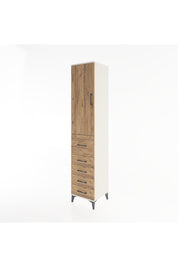 Hyperion Dolap 3 Raflı 5 Çekmeceli Tek Kapaklı 44x44x221 Aytaşı-Çam