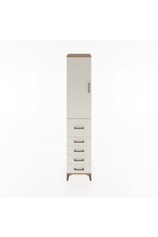 Hyperion Dolap 3 Raflı 5 Çekmeceli Tek Kapaklı 44x44x221 Çam-Aytaşı