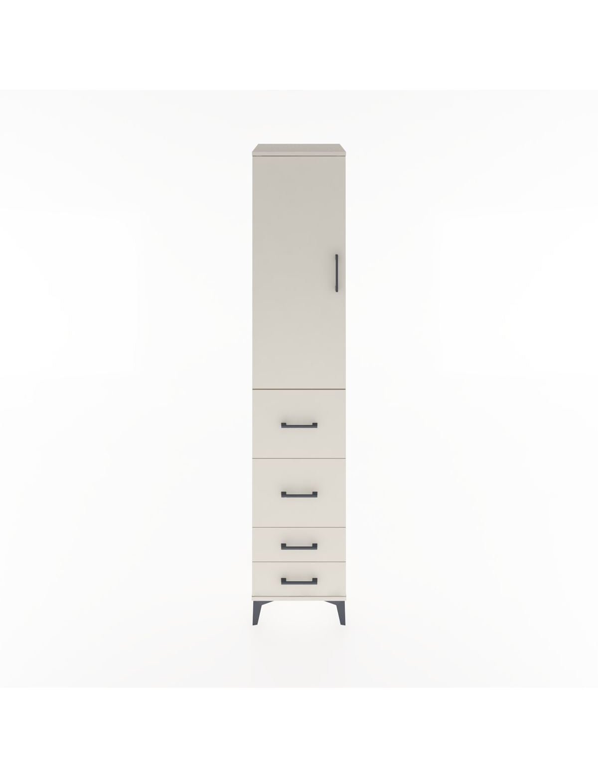 Hyperion Dolap 2 Raflı 4 Çekmeceli Tek Askılı 44x44x221 Aytaşı-Aytaşı