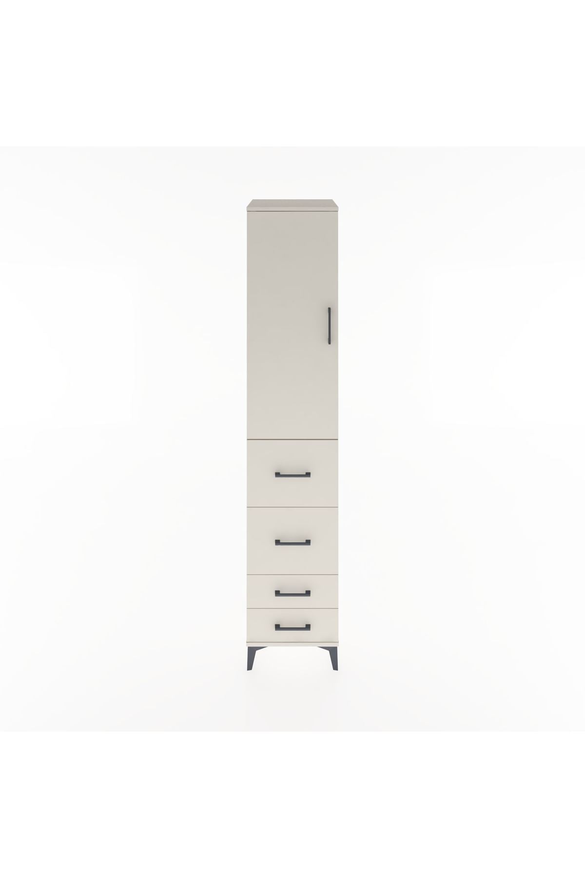 Hyperion Dolap 2 Raflı 4 Çekmeceli Tek Askılı 44x44x221 Aytaşı-Aytaşı