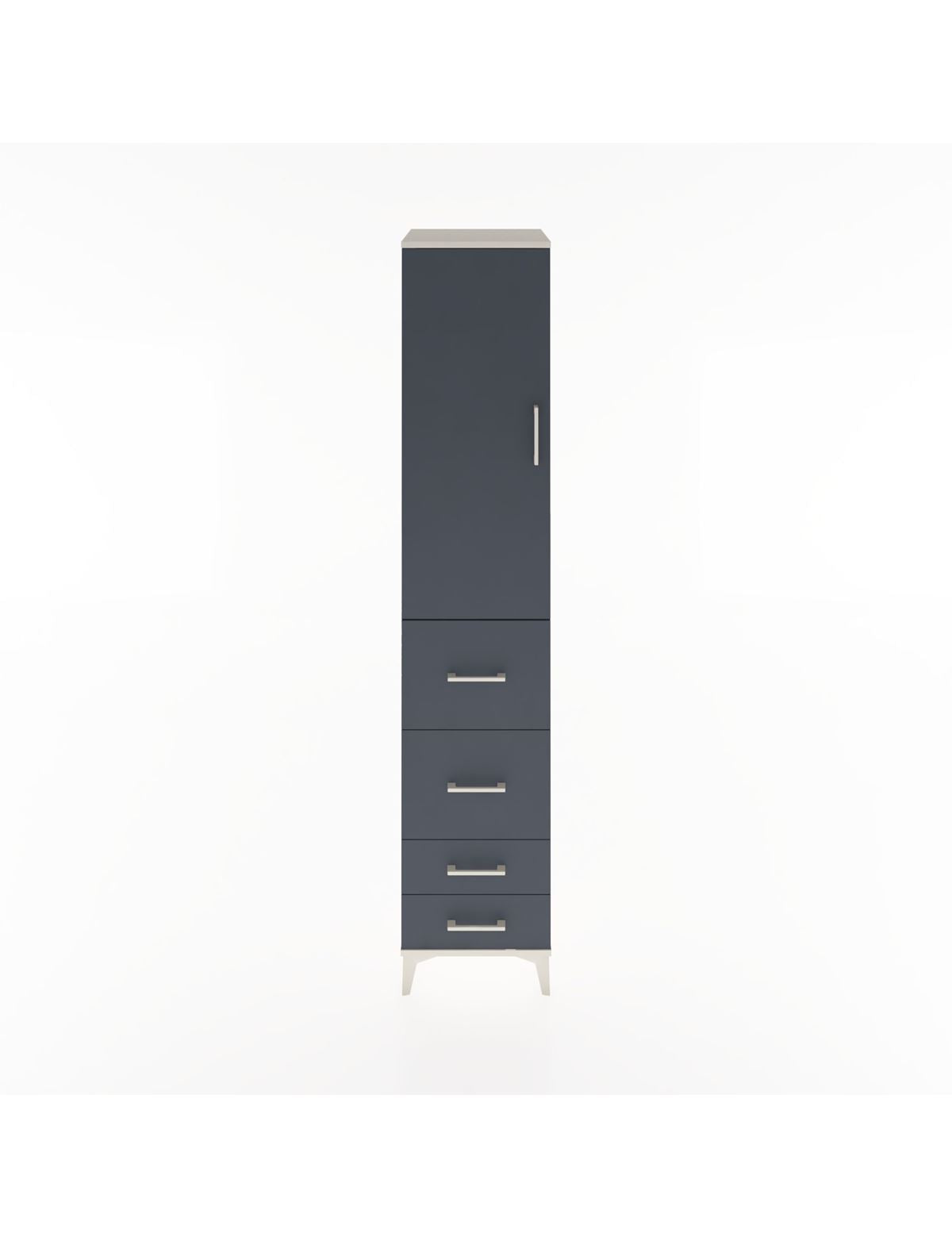 Hyperion Dolap 2 Raflı 4 Çekmeceli Tek Askılı 44x44x221 Aytaşı-Antrasit