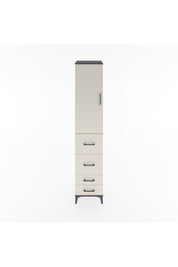 Hyperion Dolap 2 Raflı 4 Çekmeceli Tek Askılı 44x44x221 Antrasit-Aytaşı