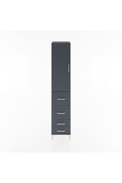 Hyperion Dolap 2 Raflı 4 Çekmeceli Tek Askılı 44x44x221 Antrasit-Antrasit