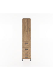 Hyperion Dolap 2 Raflı 4 Çekmeceli Tek Askılı 44x44x221 Çam-Çam