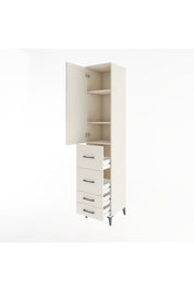 Hyperion Dolap 3 Raflı 4 Çekmeceli Tek Kapaklı 44x44x221 Aytaşı-Aytaşı