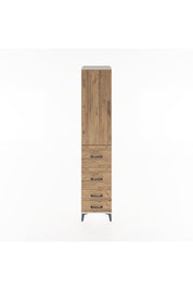 Hyperion Dolap 3 Raflı 4 Çekmeceli Tek Kapaklı 44x44x221 Aytaşı-Çam