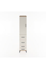 Hyperion Dolap 3 Raflı 4 Çekmeceli Tek Kapaklı 44x44x221 Çam-Aytaşı