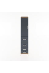 Hyperion Dolap 3 Raflı 4 Çekmeceli Tek Kapaklı 44x44x221