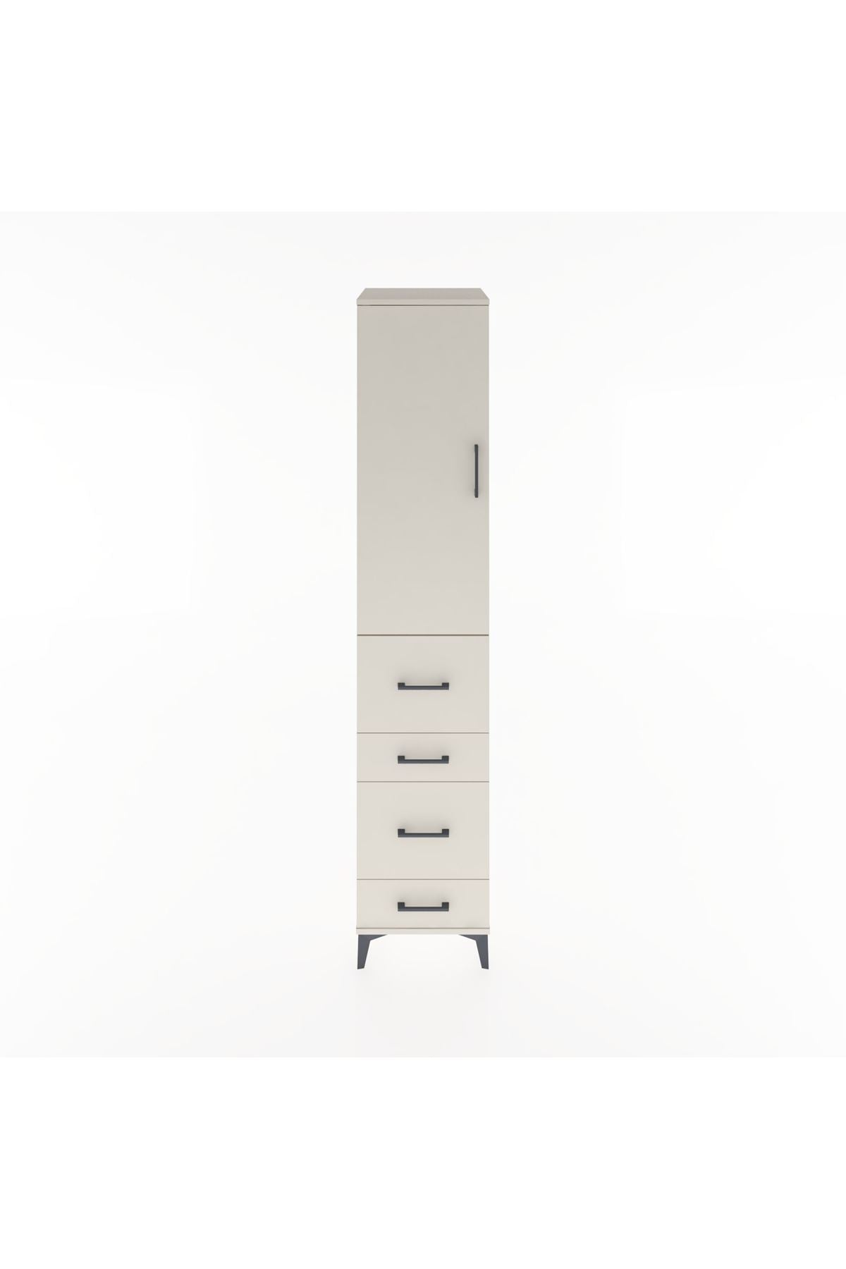 Hyperion Dolap 2 Raflı 4 Çekmeceli Tek Askılı 44x44x221 Aytaşı-Aytaşı