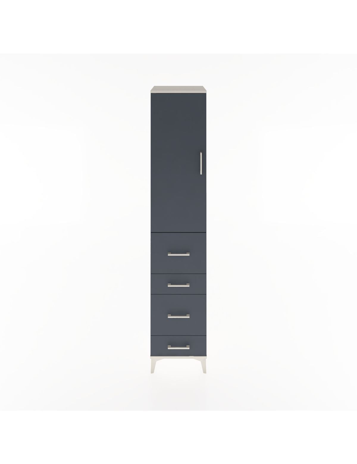 Hyperion Dolap 2 Raflı 4 Çekmeceli Tek Askılı 44x44x221 Aytaşı-Antrasit